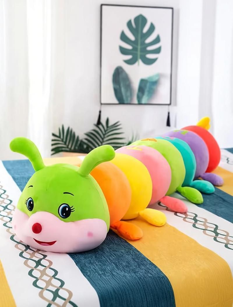 Polyester Fibre Sleeping Pillow Pack of 1 Animals caterpiller shape-image-39