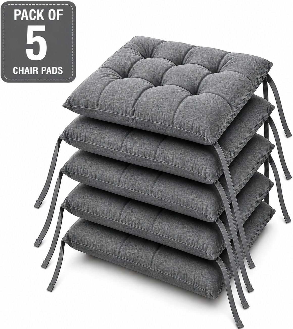 sanju brother Microfibre Chair Pad Pack of 5 Solid-picture-22