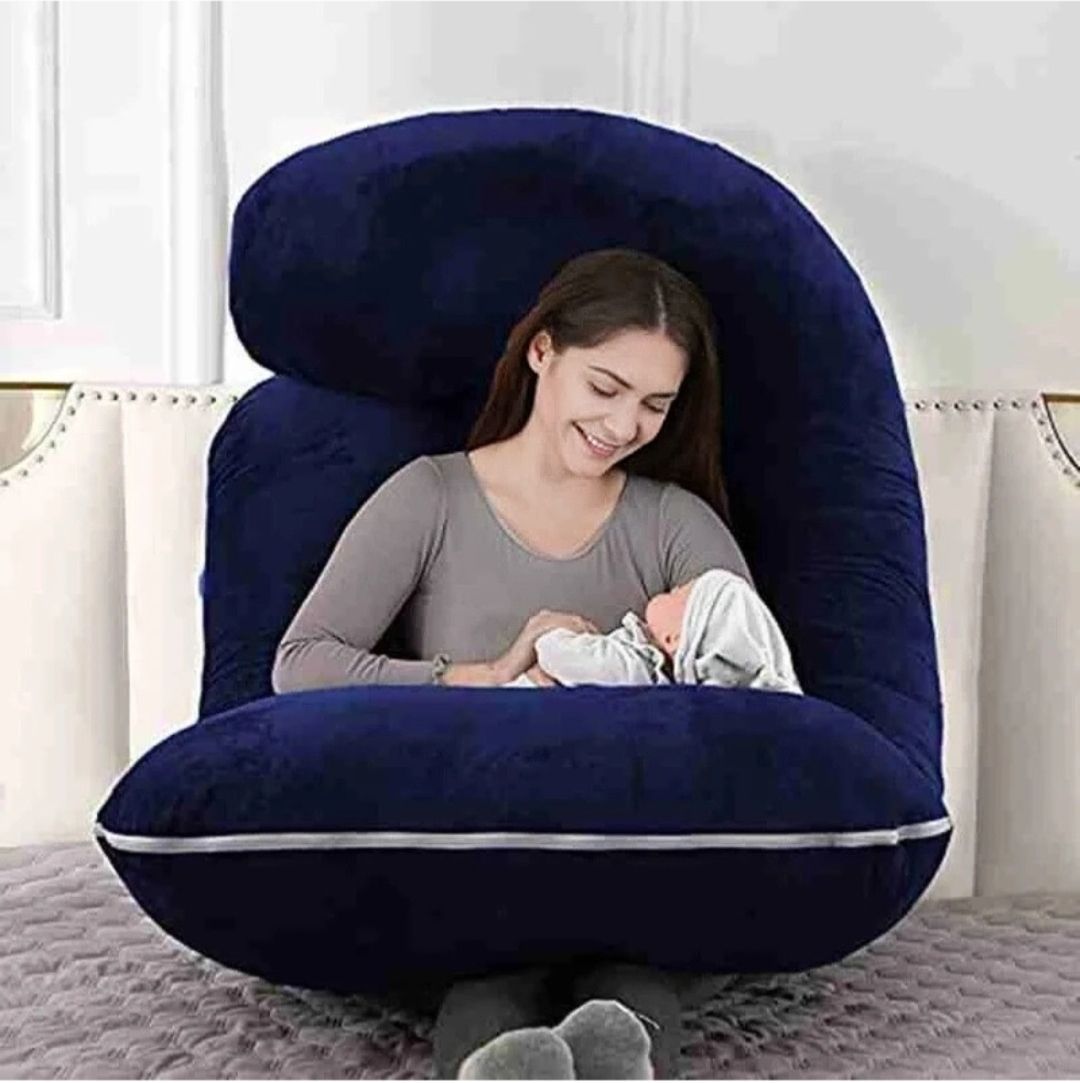 vendo Microfibre Pregnancy Pillow Pack of 1 Solid comfort luxury pregnancy pillow-picture-46