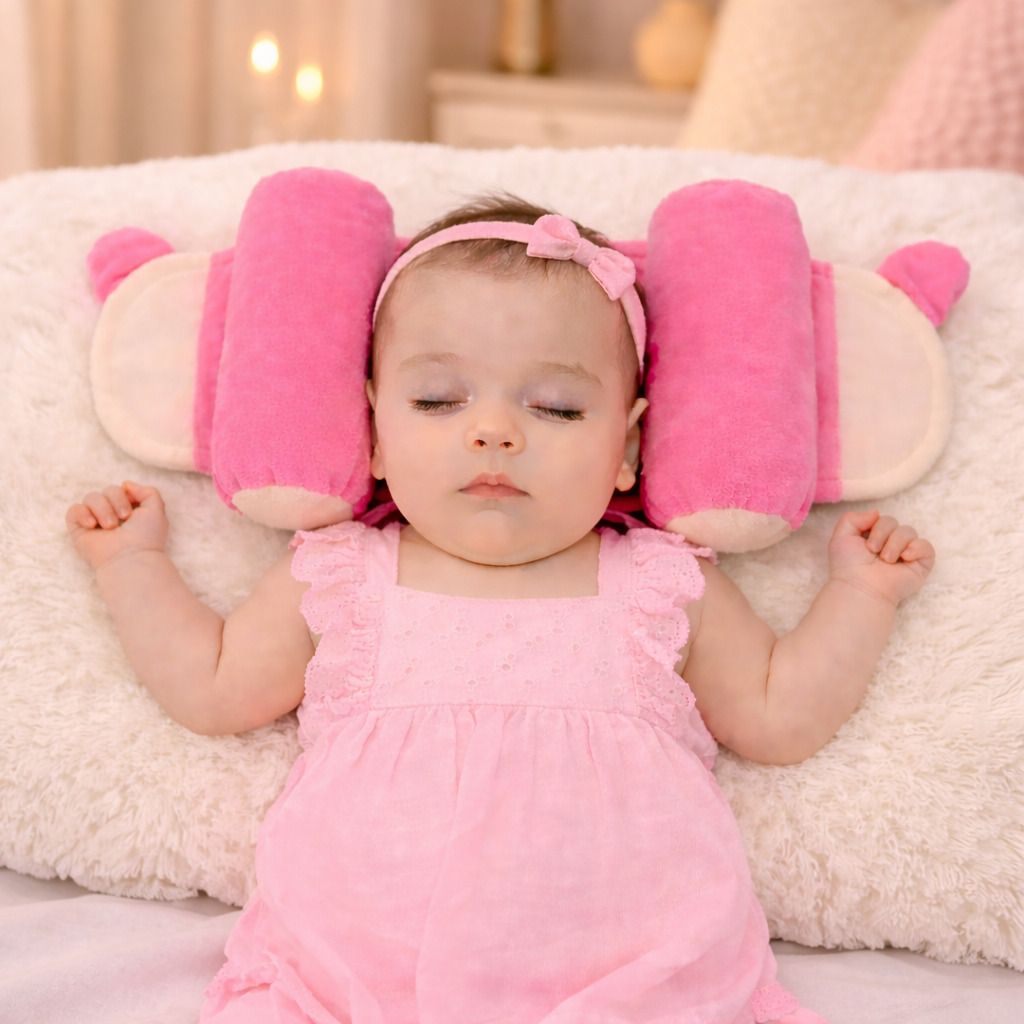 Microfibre Baby Pillow Pack of 1 Solid Baby Pillow for Newborn Baby | Soft Cotton Filling-image-2