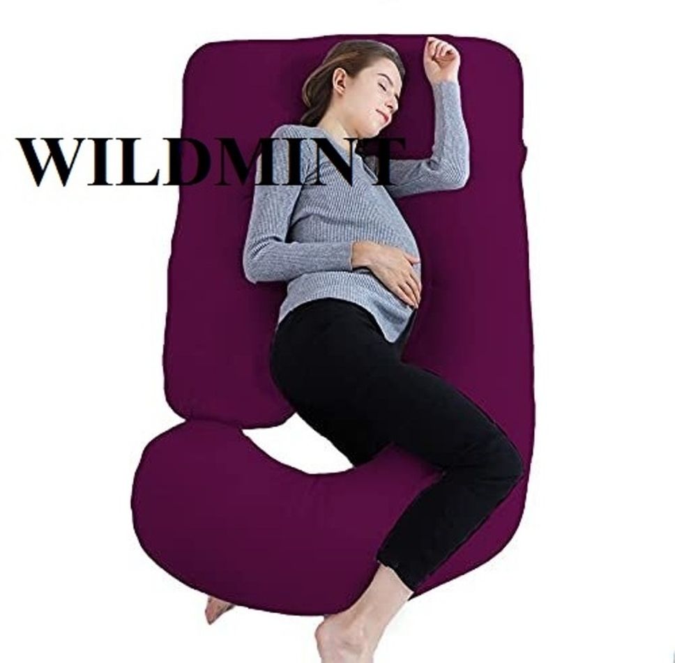 wild mint J Series Microfibre Solid Pregnancy Pillow Pack of 1-picture-21