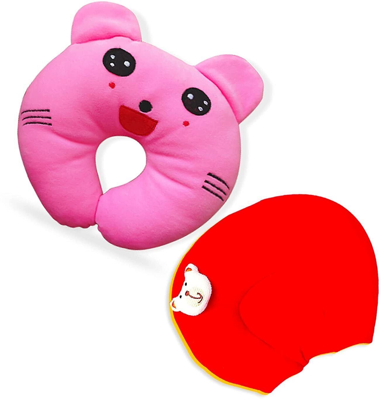 Cotton, Mustard Seeds Animals Baby Pillow Pack of 2