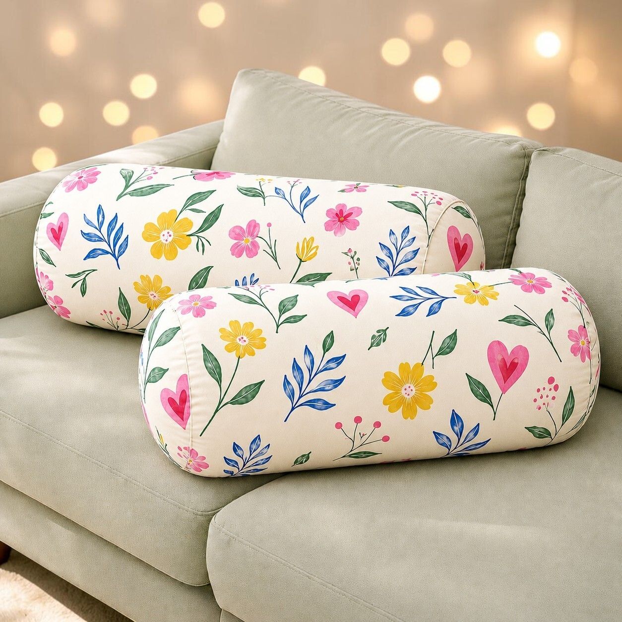Microfibre Bolster Pack of 2 Floral-image-47