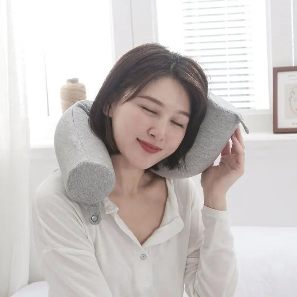 Foam Travel Pillow Pack of 1 Solid-image-5