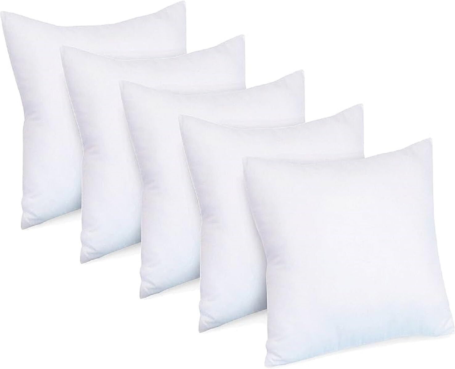 Cotton Cushion Pack of 5 Solid sofa pillows 40cm*40cm cushion fillers for sofa pillows (16x16 cm)