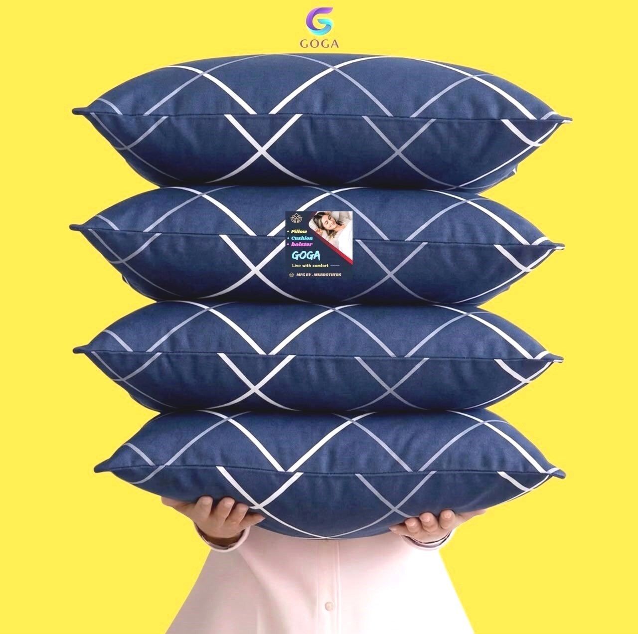 goga Cotton Sleeping Pillow Pack of 4 Solid LUXURY-picture-4
