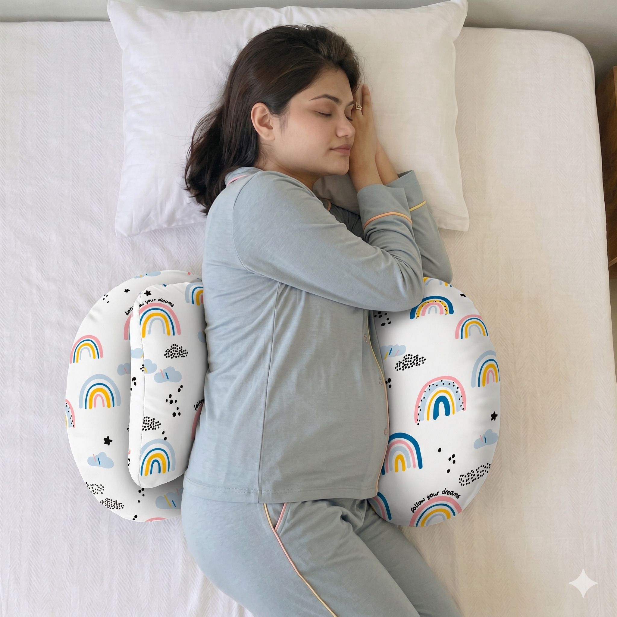 toysilo Polyester Fibre Pregnancy Pillow Pack of 1 Printed-picture-15