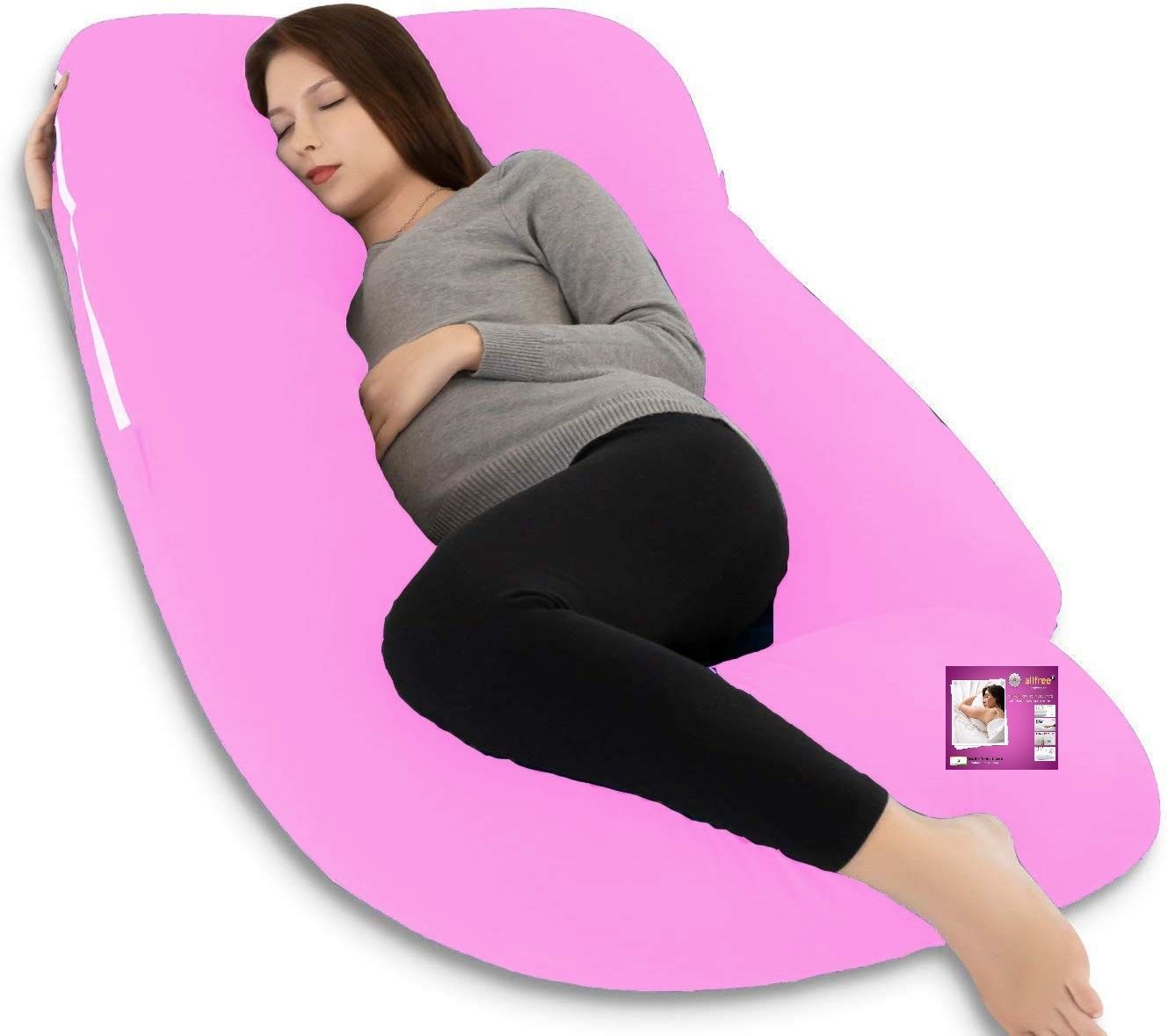 wild mint Polyester Fibre Pregnancy Pillow Pack of 1 Solid-picture-17