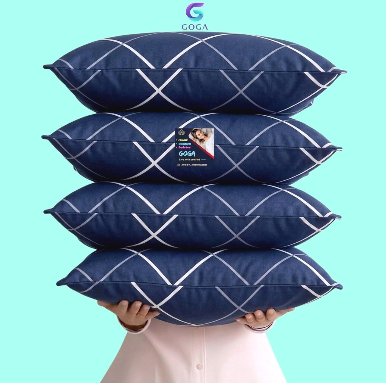goga Cotton Sleeping Pillow Pack of 4 Solid LUXURY-picture-15