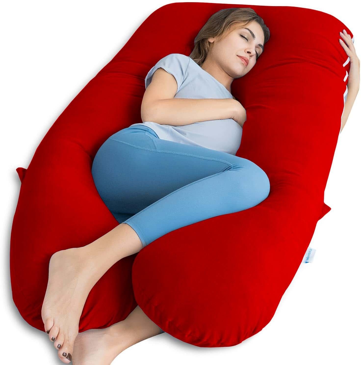 Microfibre Pregnancy Pillow Pack of 1 Solid "Enjoy full-body comfort and support for a more peaceful pregnancy journey."-image-44