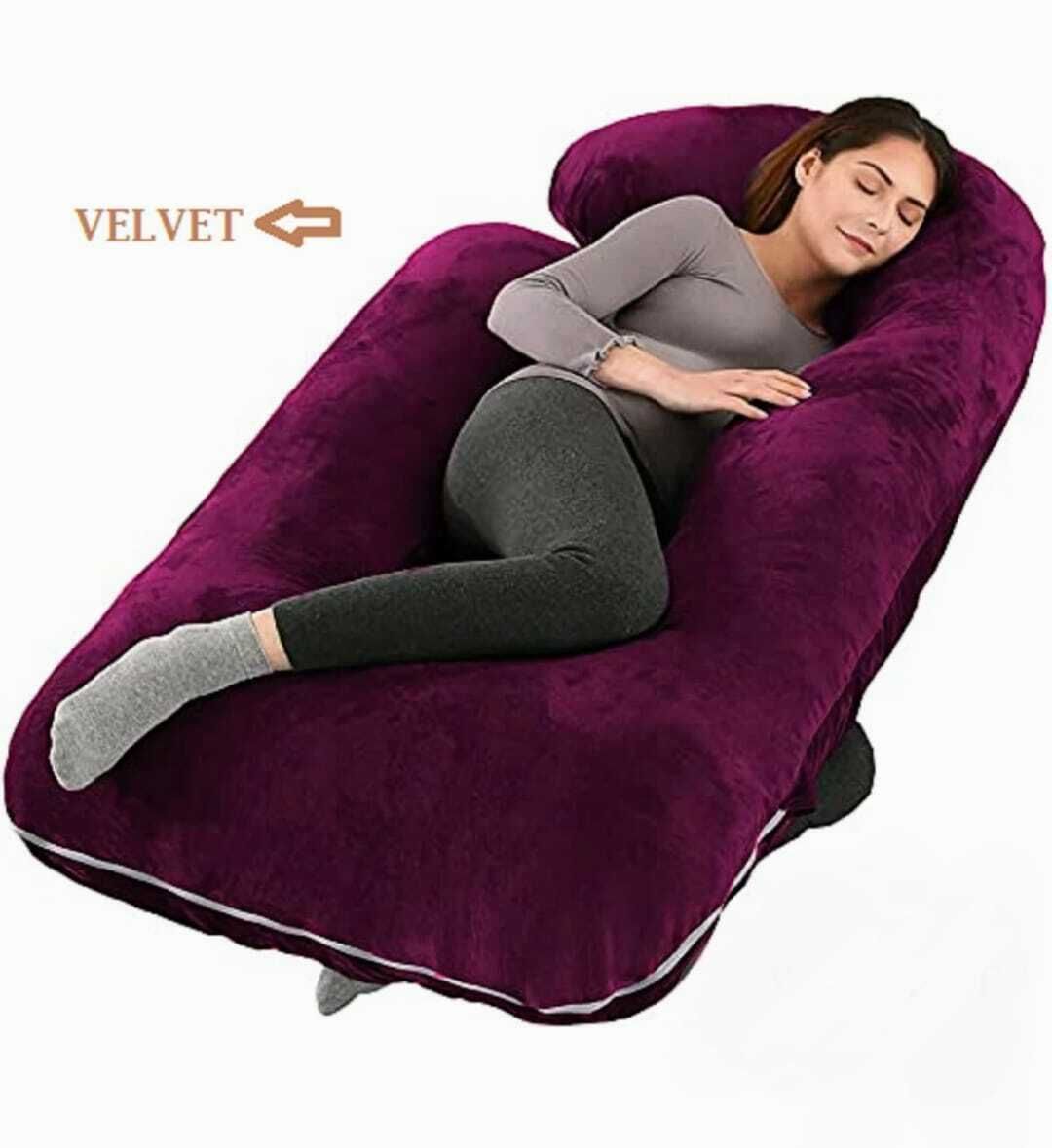 Polyester Fibre, Microfibre Solid Pregnancy Pillow Pack of 1