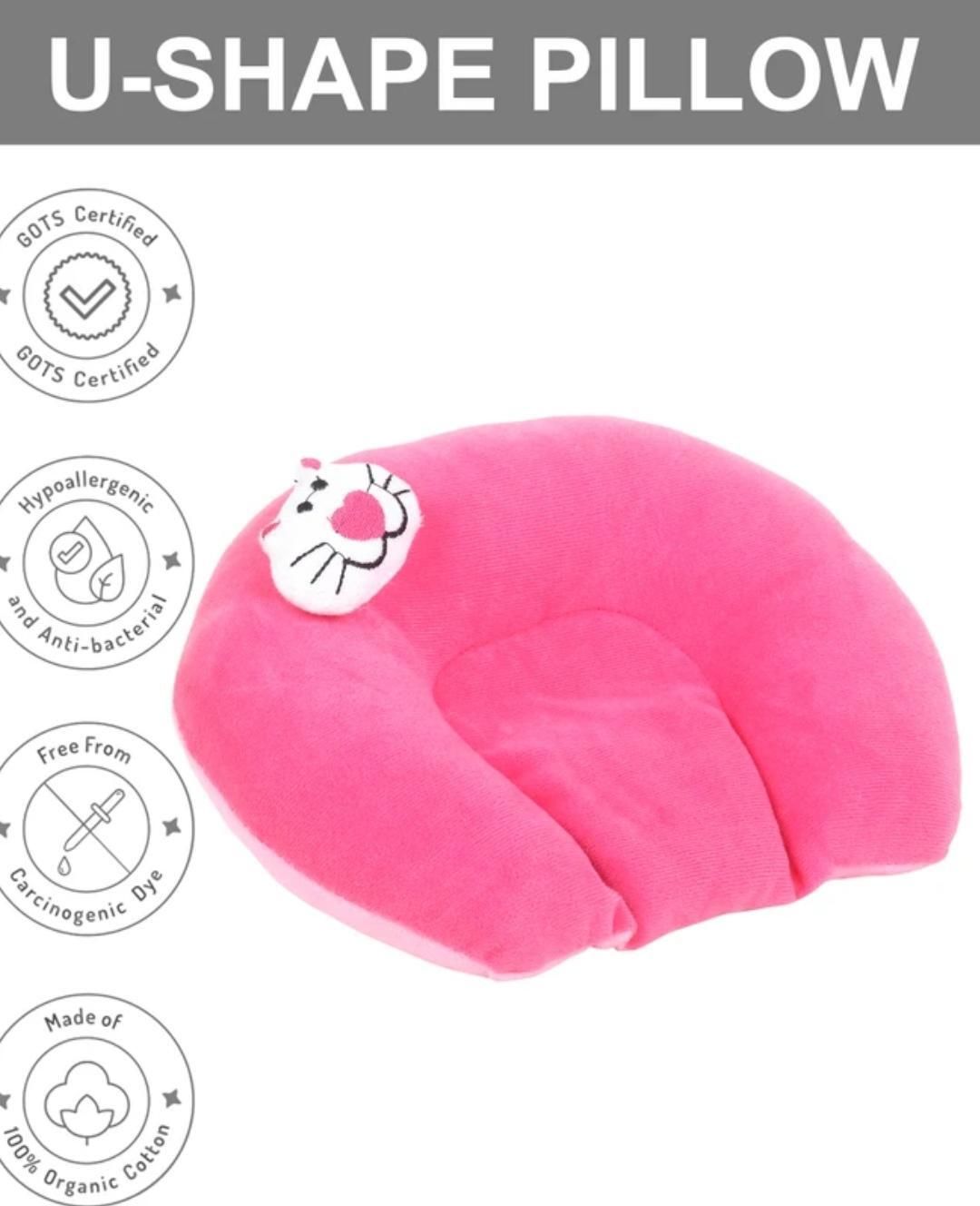 Cotton Baby Pillow Pack of 1 Solid-image-33