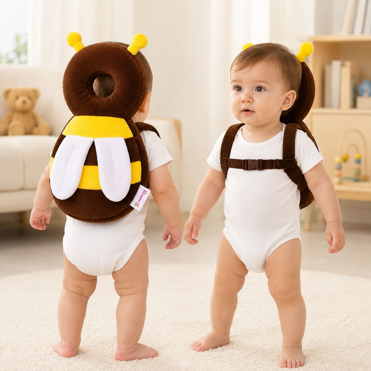 Cotton Baby Pillow Pack of 1 Solid Baby Head Protection Pillow for Babies | Safety Backpack Head Protector-image-33