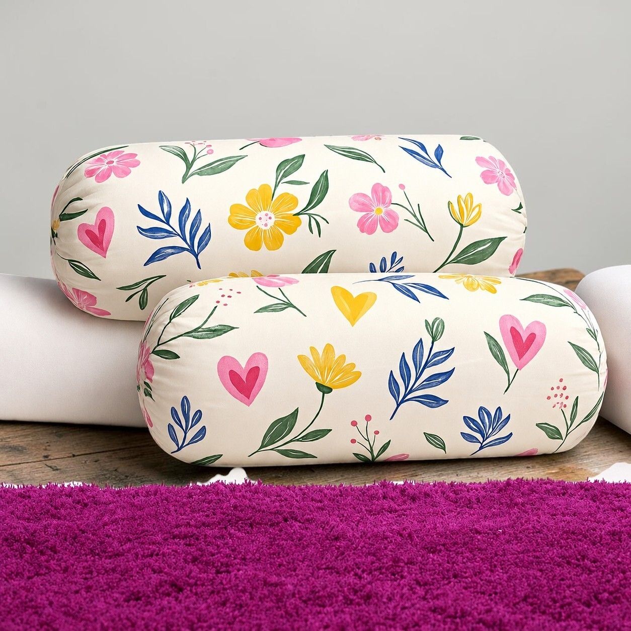 Microfibre Bolster Pack of 2 Floral-image-23