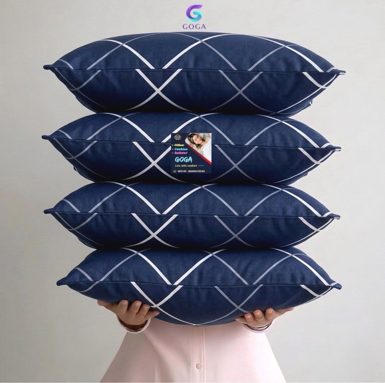 goga Cotton Sleeping Pillow Pack of 4 Solid LUXURY-picture-40