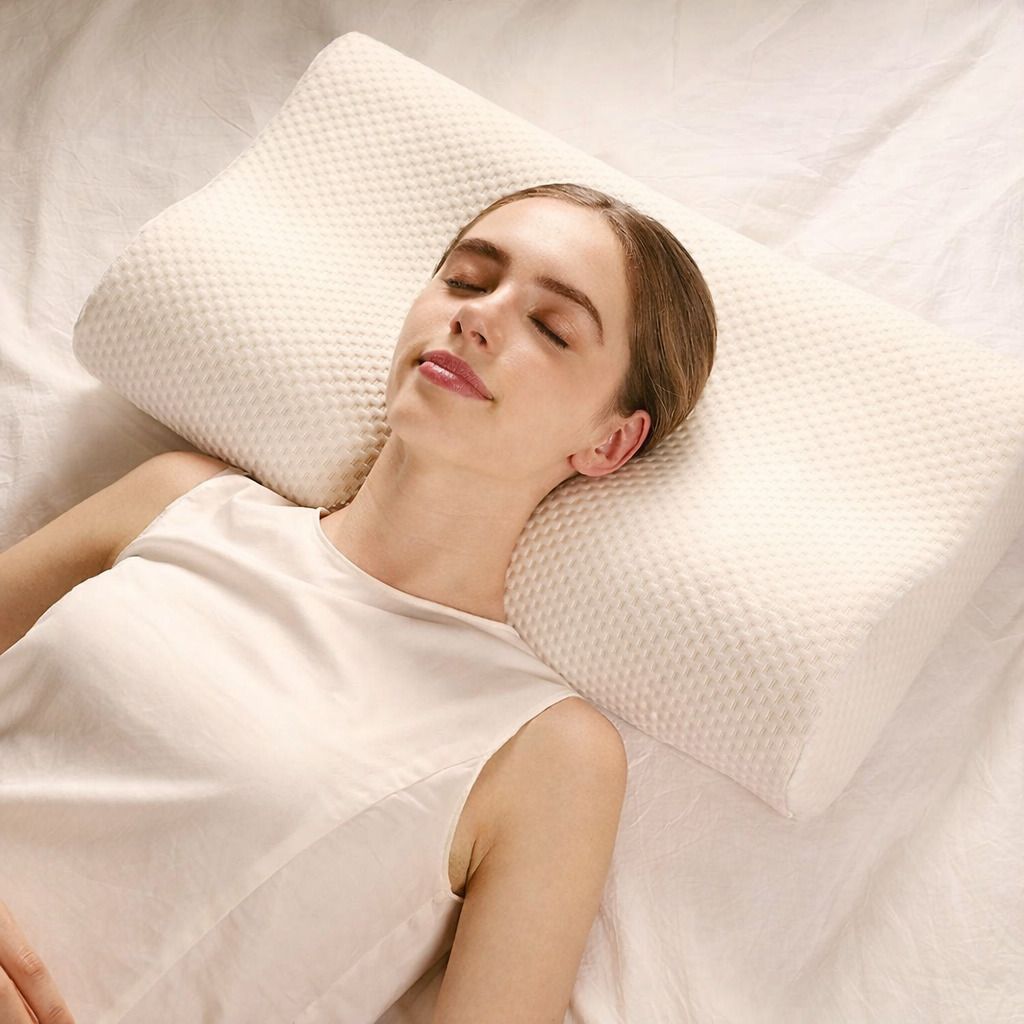 sleep yoga Memory Foam, Latex Orthopaedic Pillow Pack of 1 Solid OrthoRest Memory Foam Pillow-picture-21