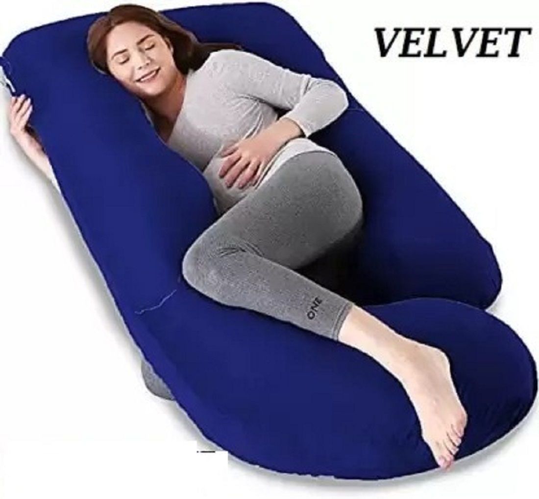 Polyester Fibre Solid Pregnancy Pillow Pack of 1-image-37