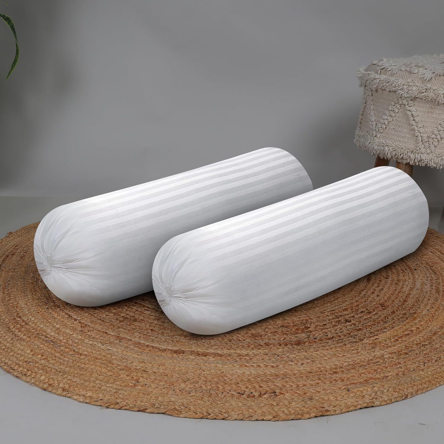 Microfibre Bolster Pack of 2 Solid Classic Comfort Series-image-9