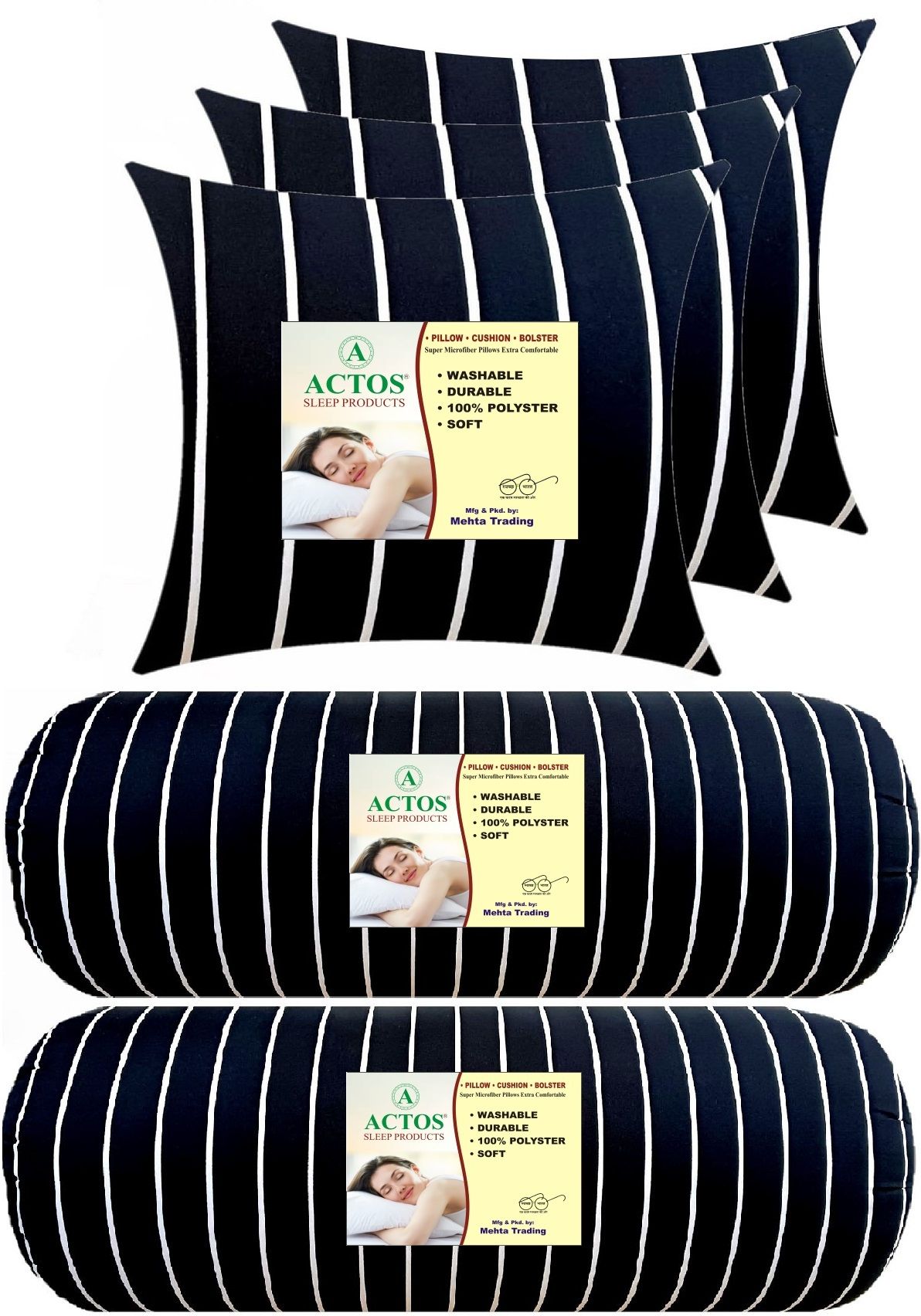 actos Microfibre Geometric Bolster Pack of 5-picture-11