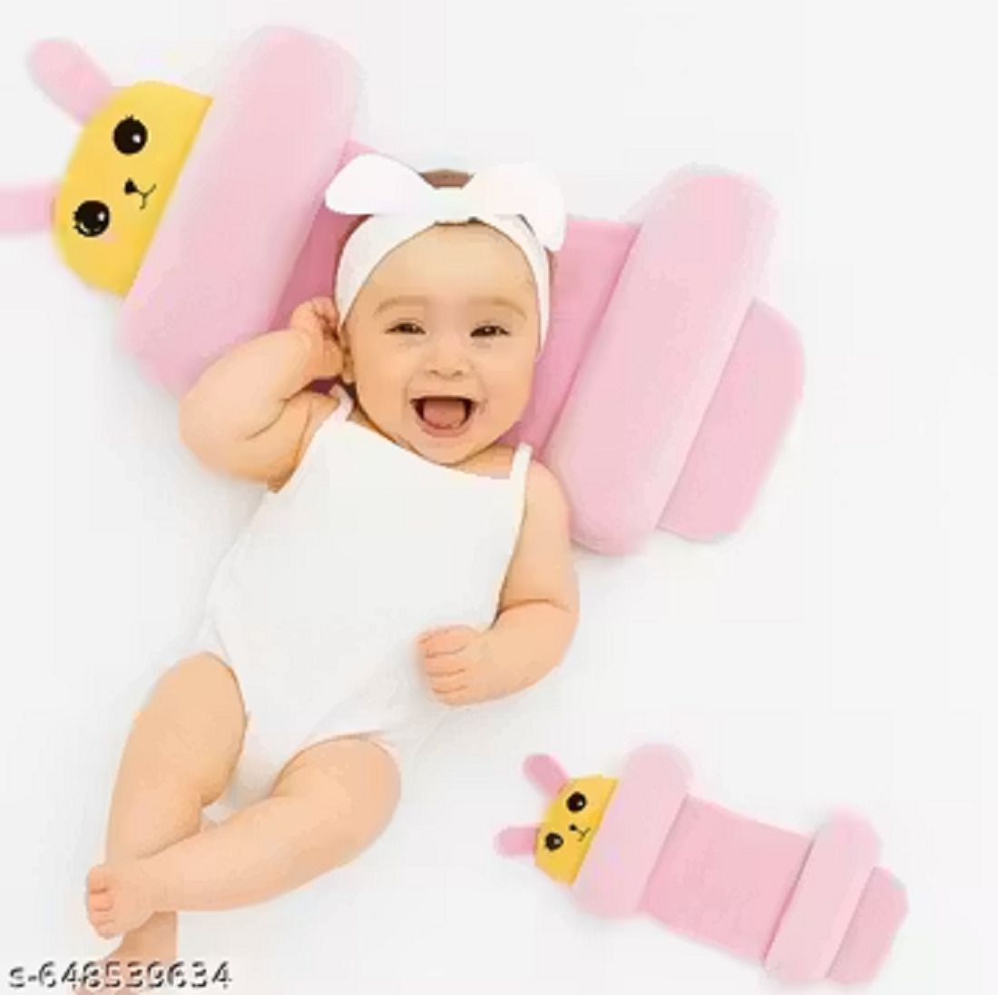 Microfibre Baby Pillow Pack of 1 Solid Baby Neck Pillow-image-34