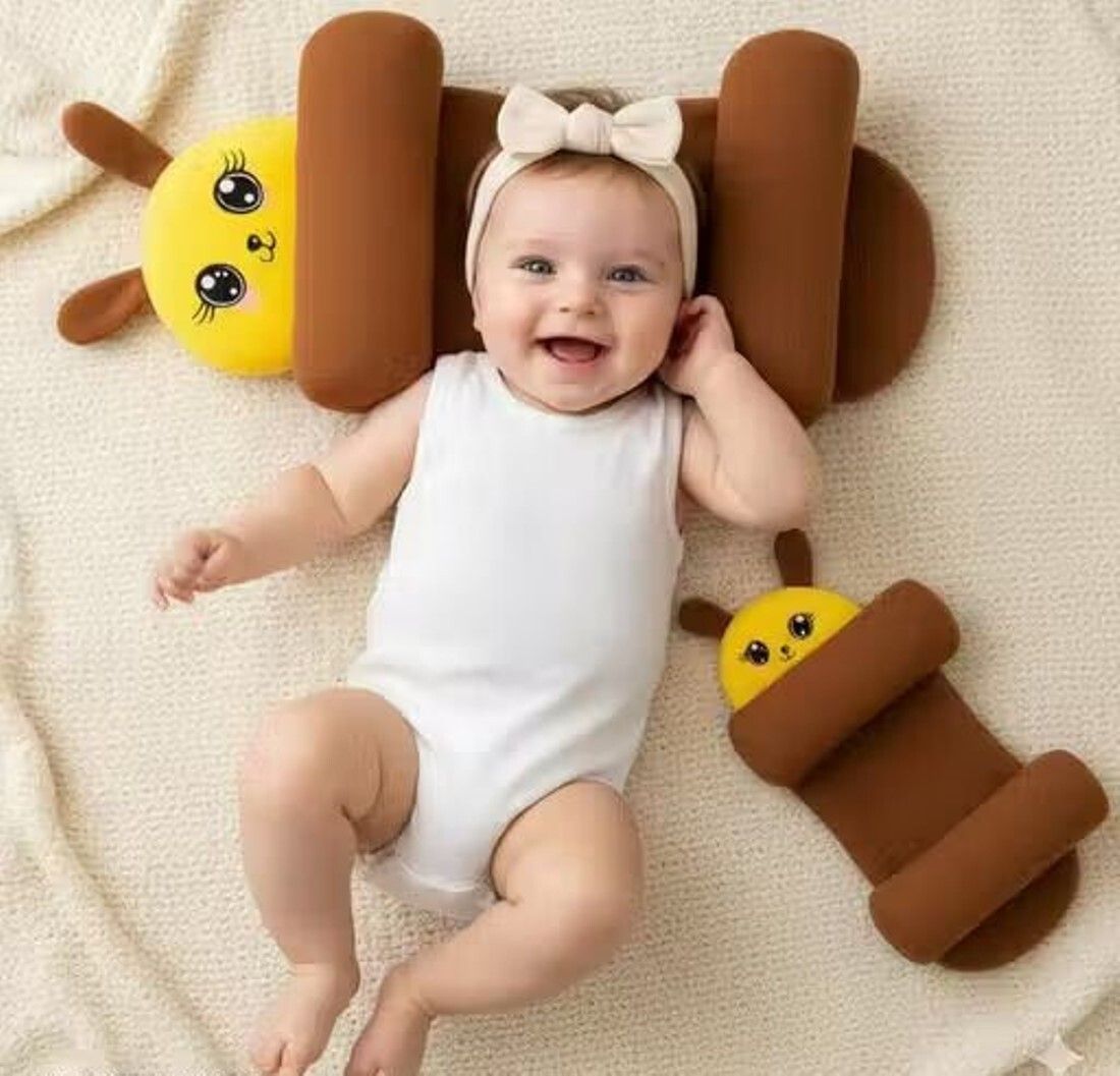 Microfibre Baby Pillow Pack of 1 Smiley-image-10