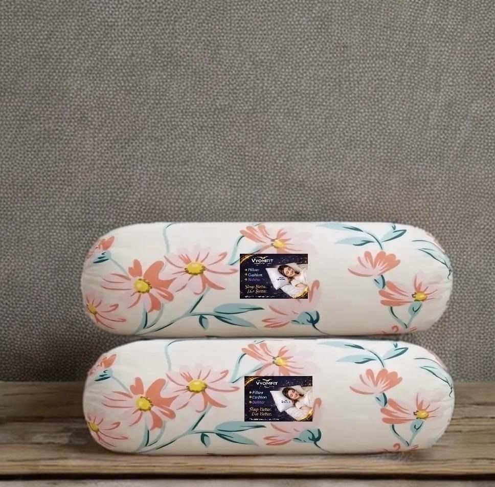 Microfibre Bolster Pack of 2 Printed 2 Bolster Printed-image-26