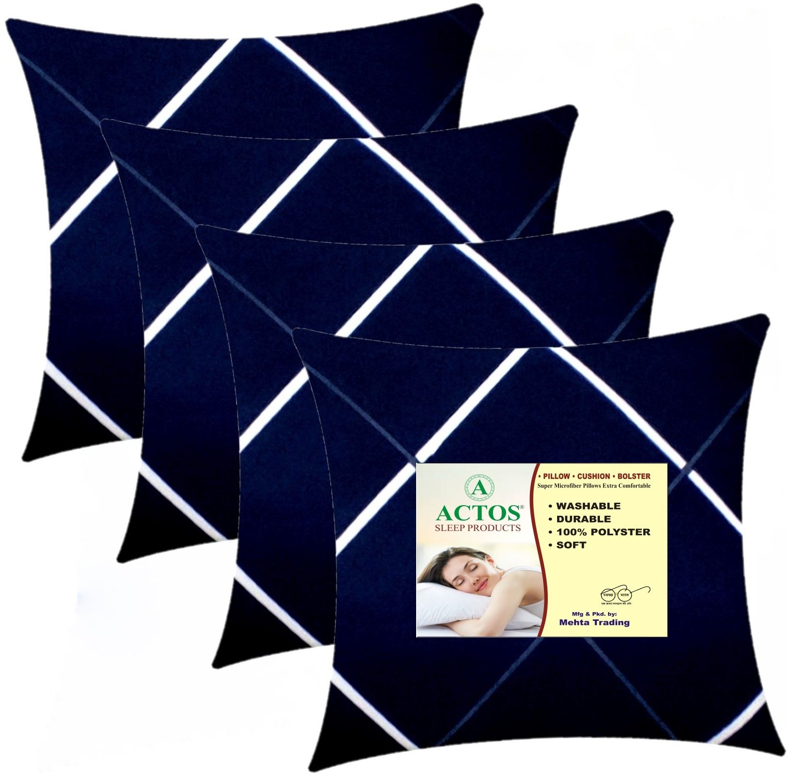 actos Microfibre Abstract Cushion Pack of 4-picture-25