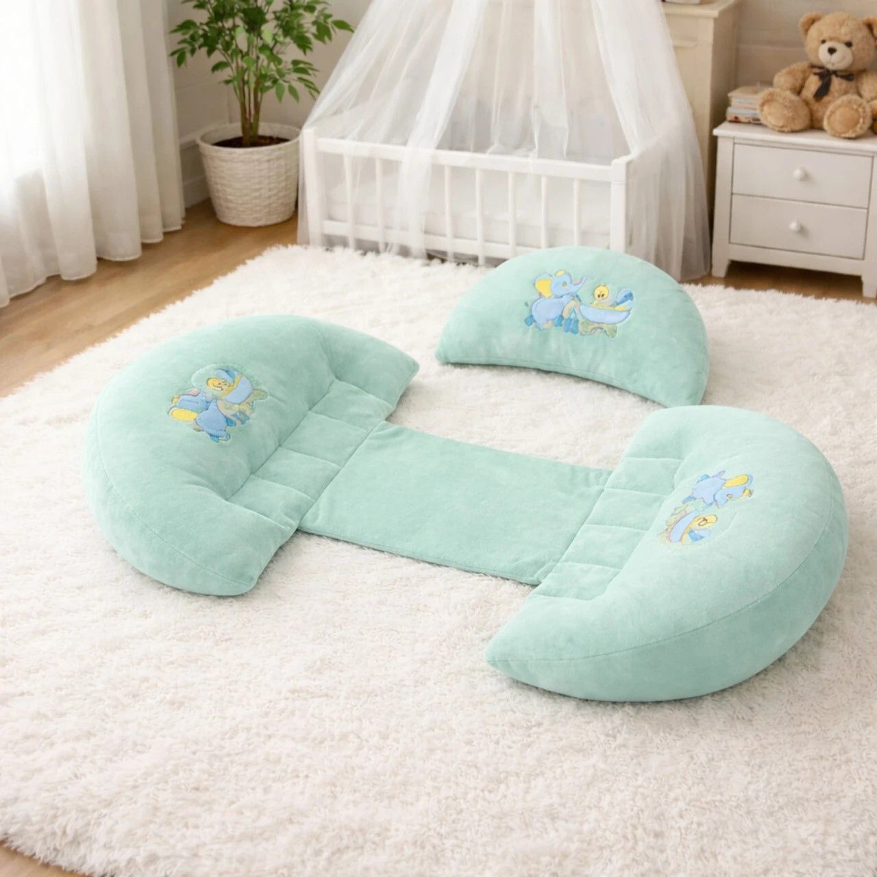 depurika Cotton Pregnancy Pillow Pack of 1 Solid-picture-42
