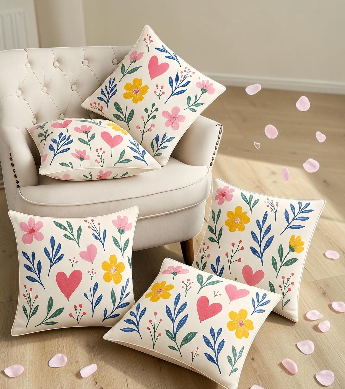 Microfibre Cushion Pack of 5 Floral-image-49