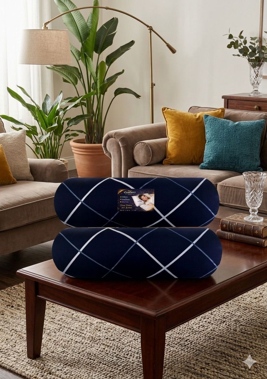Microfibre Bolster Pack of 2 Geometric 2 Bolster-image-15