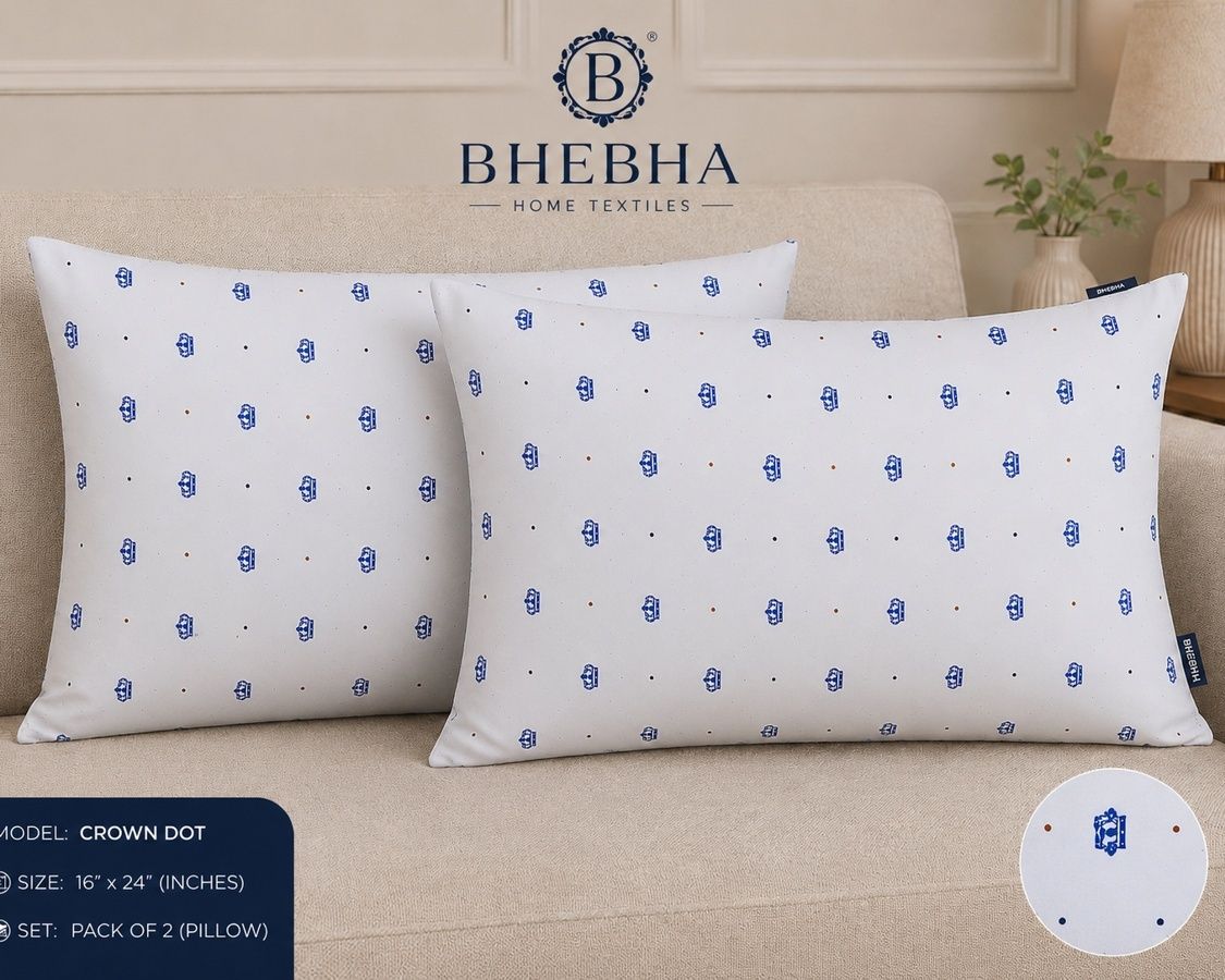bhebha Microfibre Sleeping Pillow Pack of 2 Solid-picture-38