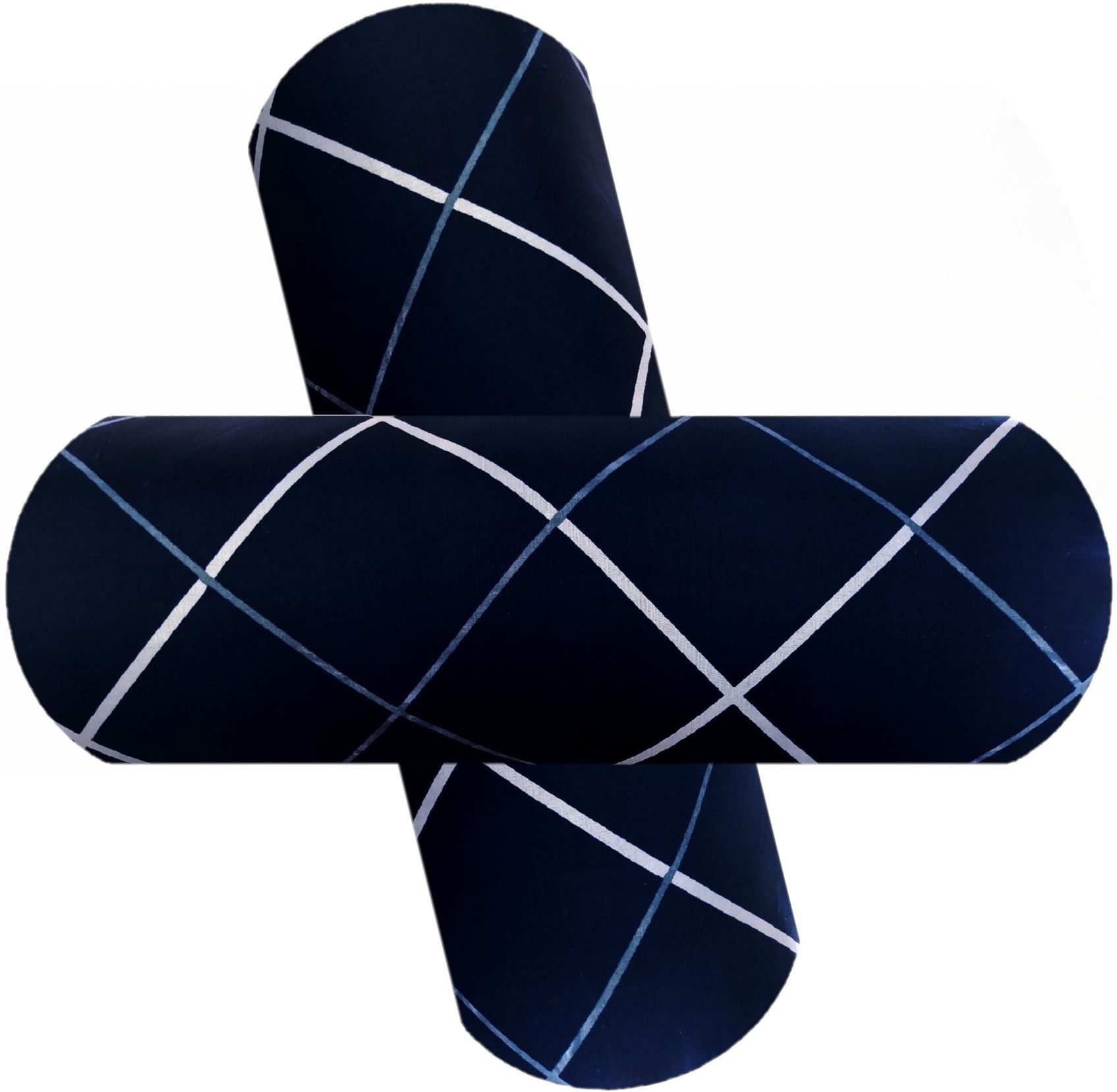 Microbeads Sleeping Pillow Pack of 2 Geometric 2 Bolster-image-1