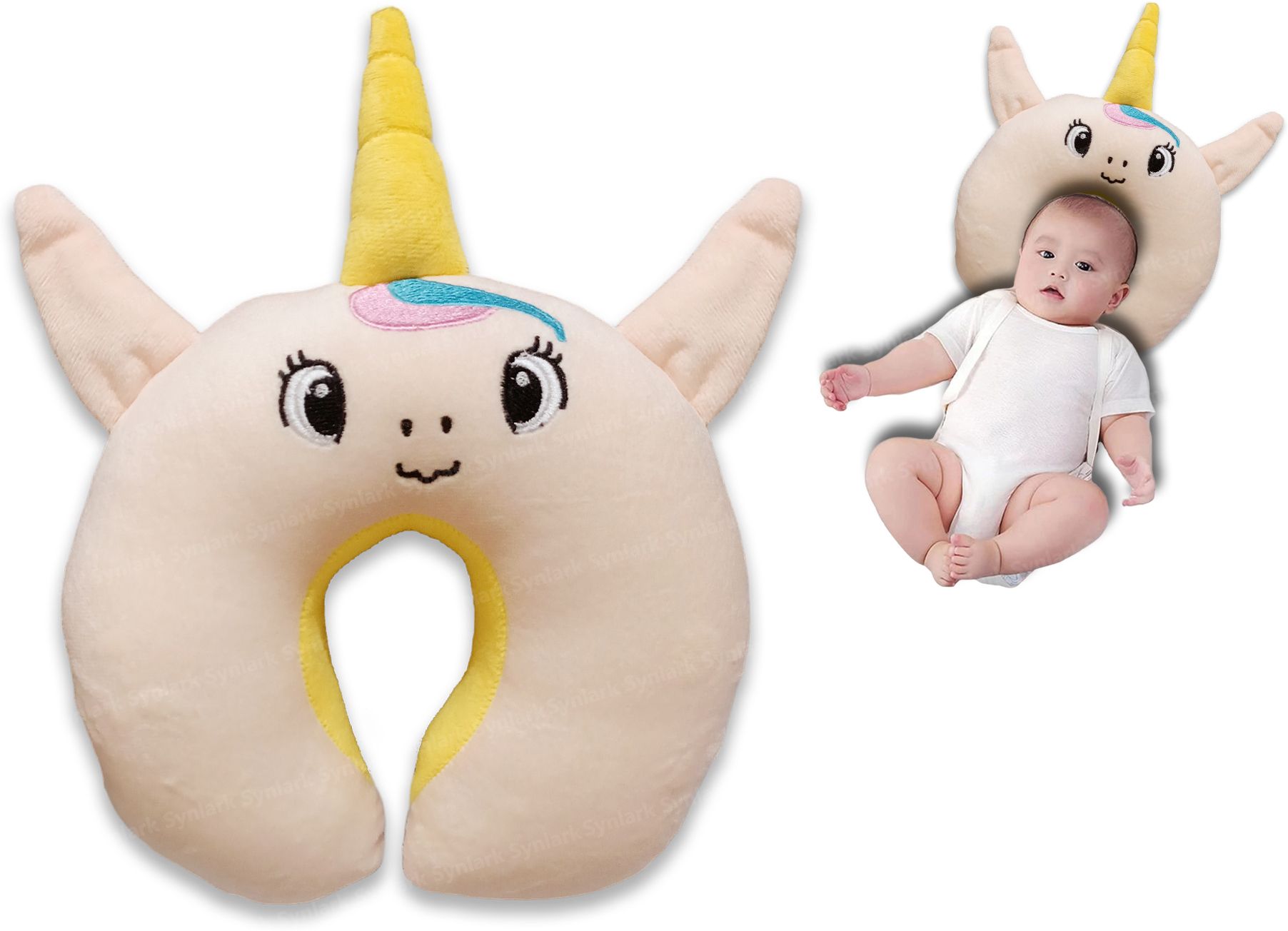 synlark Pillow Cotton Smiley Baby Pillow Pack of 1-picture-39