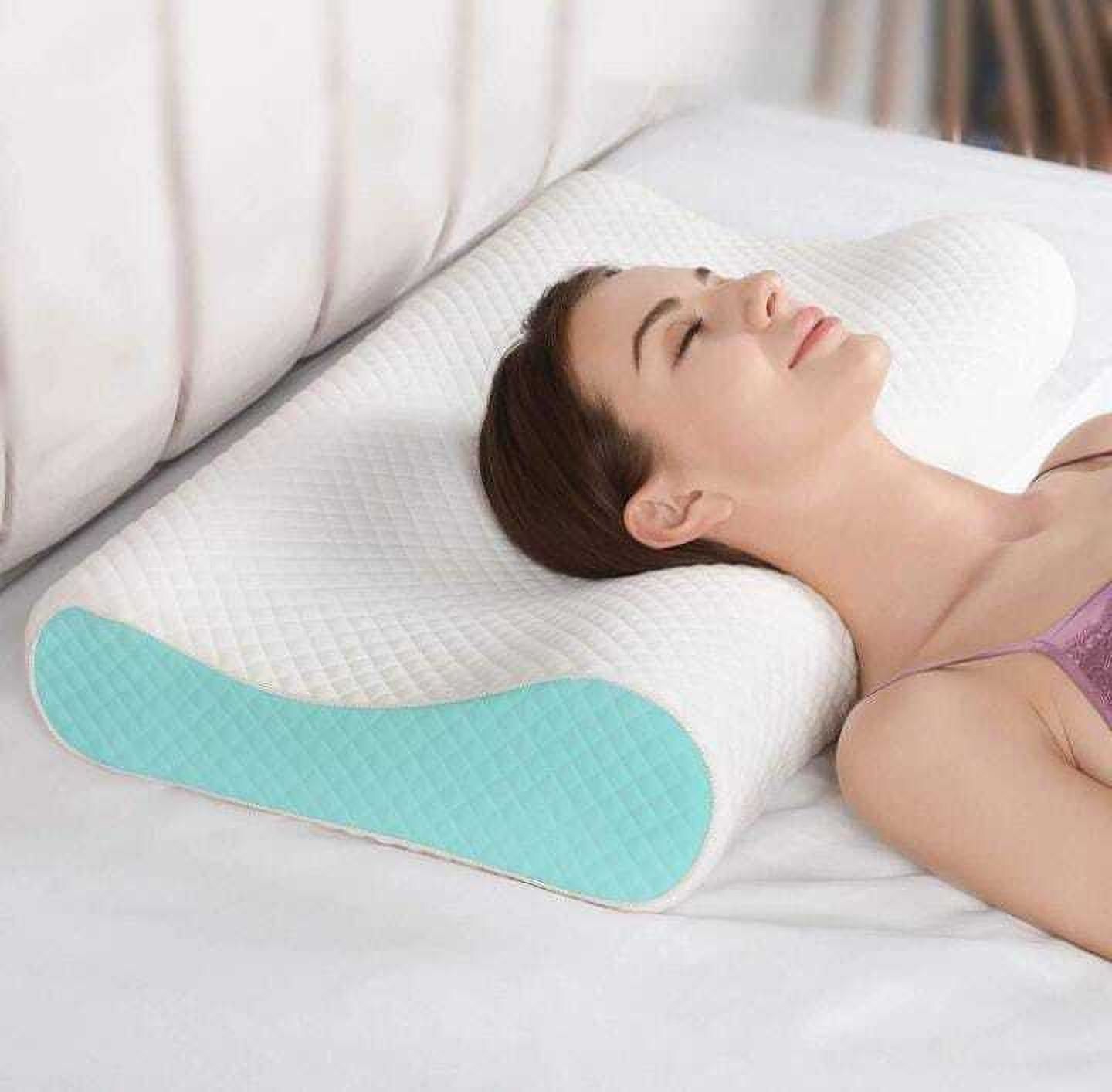 Cervical Contour Memory Foam Pillow, Stomached, Anti-Snoring, Side Sleepers Memory Foam Geometric Orthopaedic Pillow Pack of 1-image-36
