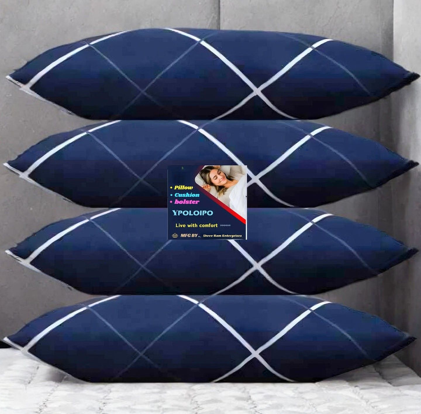 ypoloipo Microfibre Sleeping Pillow Pack of 4 Solid LUXURY-picture-29