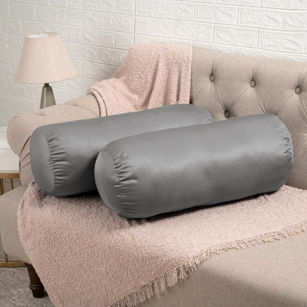 Polyester Fibre Solid Bolster Pack of 2-image-14