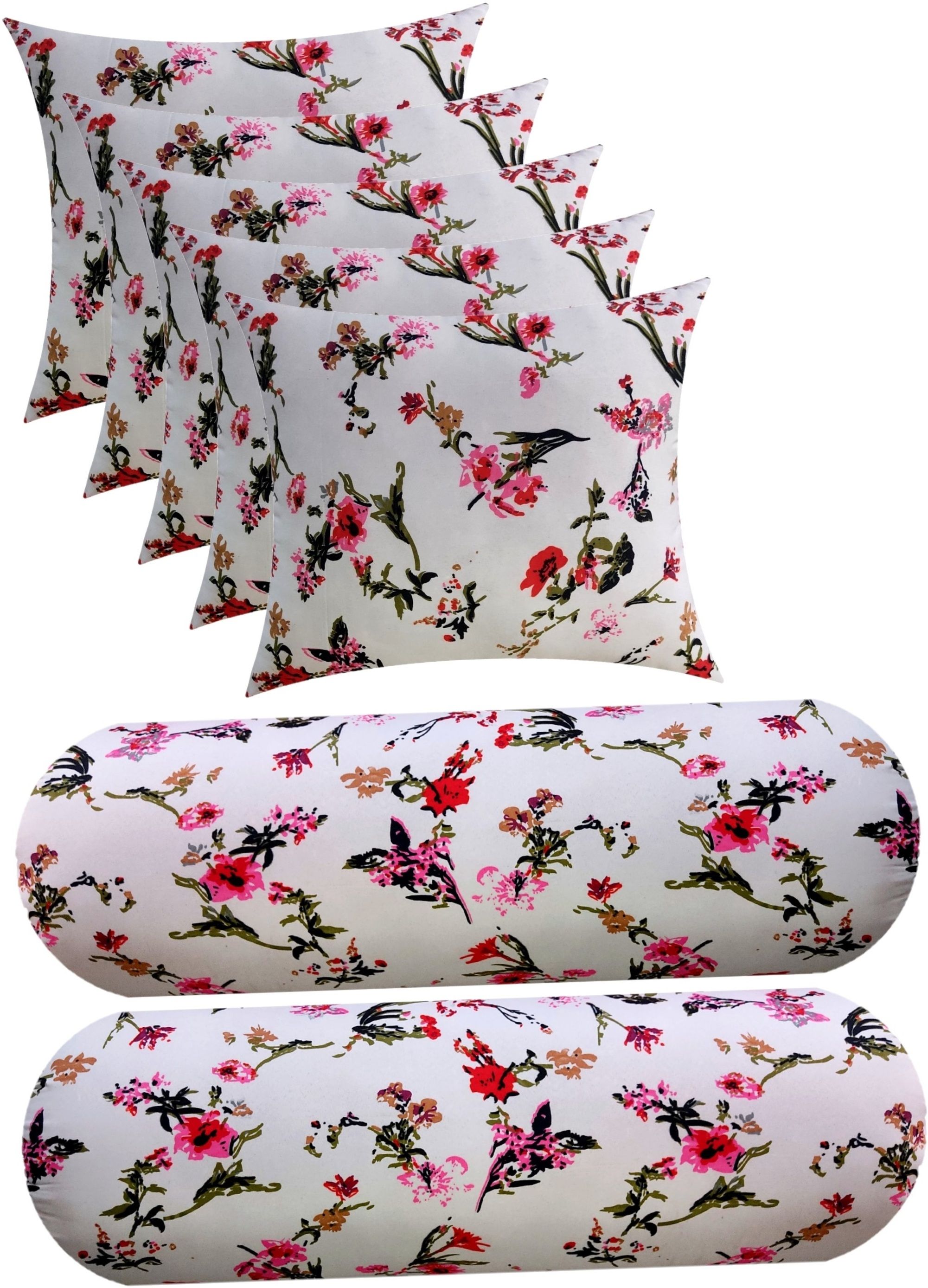 Microfibre Floral Sleeping Pillow Pack of 7