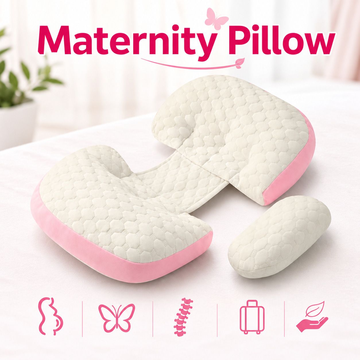 paritirth Hollow Fibre Pregnancy Pillow Pack of 1 Solid Pregnancy Care-picture-19