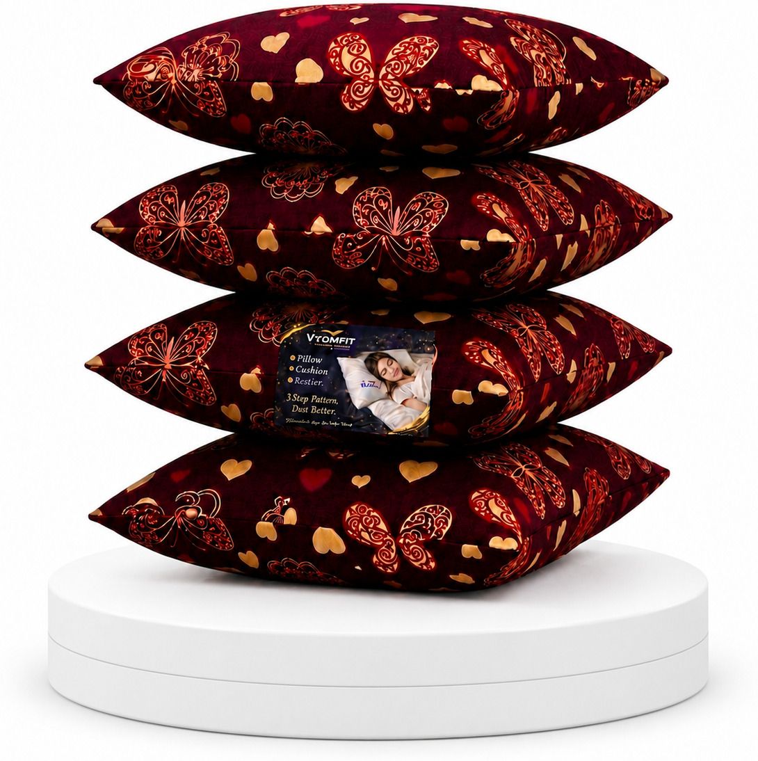 vyomfit Microfibre Cushion Pack of 5 Printed Premium Cushion Set | (16x16 inch)-picture-16