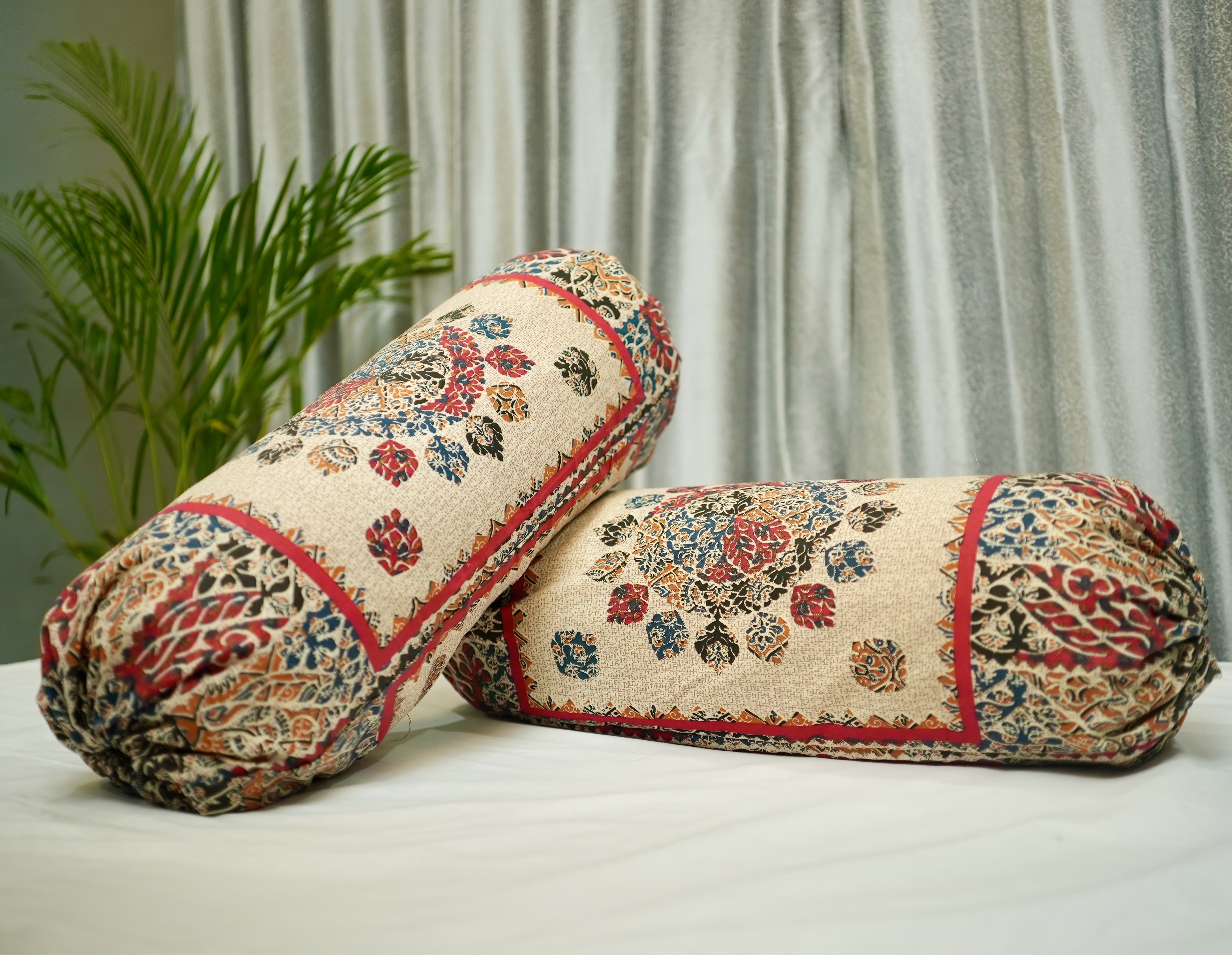 Cotton Bolster Pack of 2 Solid Pure-image-5