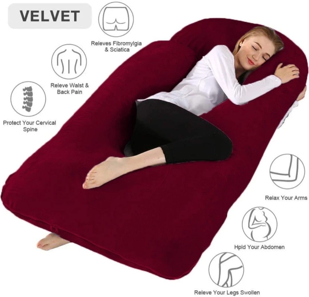 keshav Cotton Pregnancy Pillow Pack of 1 Solid comfort luxury pregnancy-picture-15