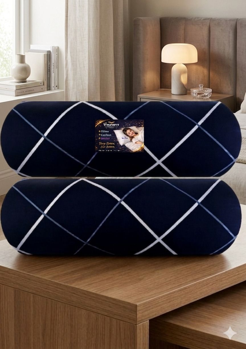 Microfibre Bolster Pack of 2 Geometric 2 Bolster-image-34