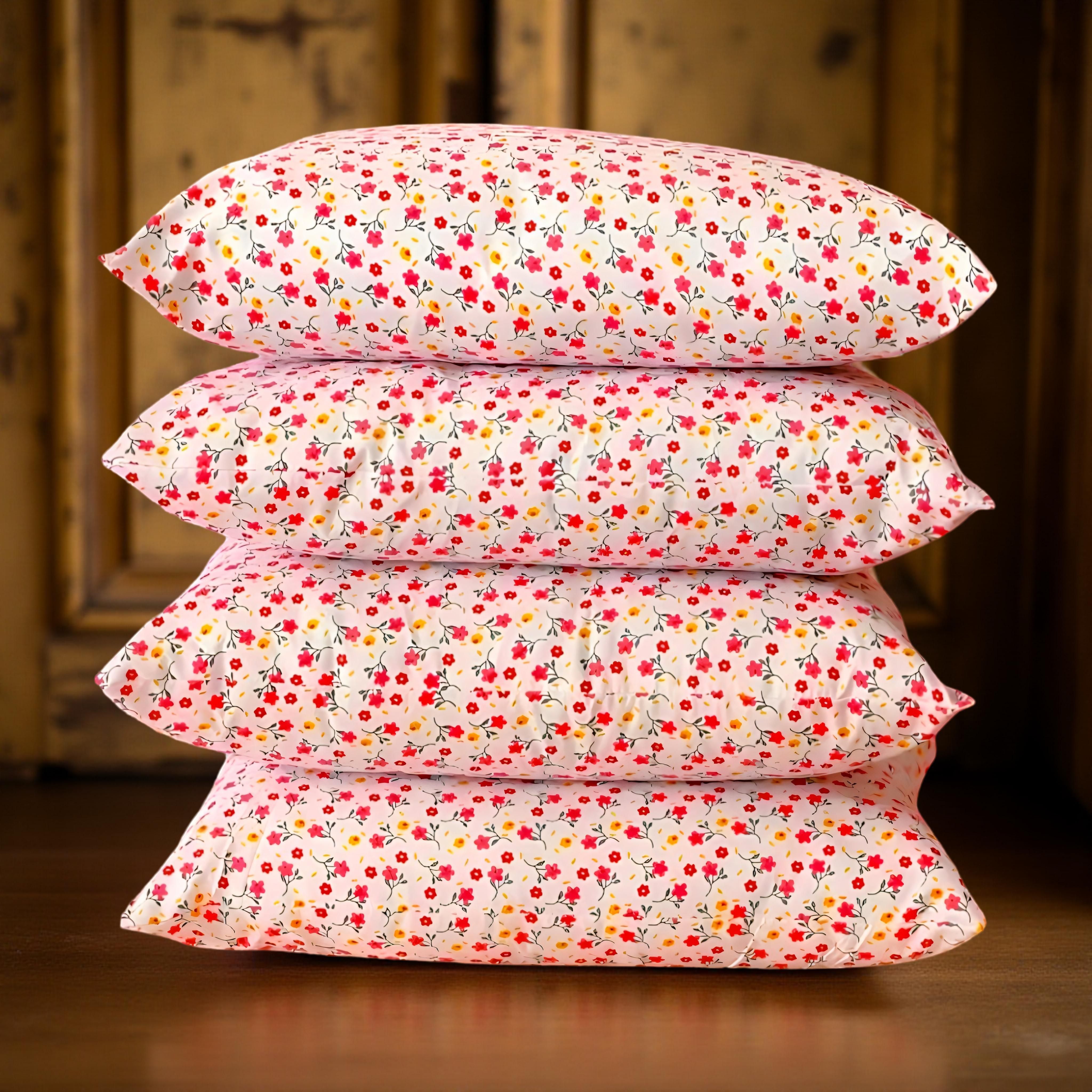 Microfibre Solid Sleeping Pillow Pack of 4