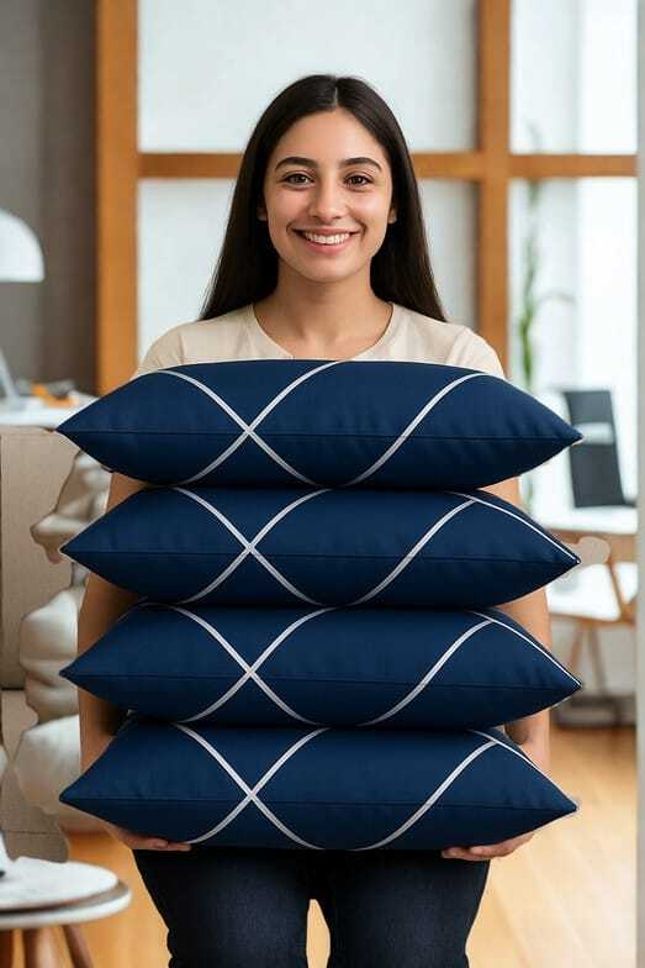 rolling animal Microfibre Sleeping Pillow Pack of 4 Abstract SQURE-picture-27