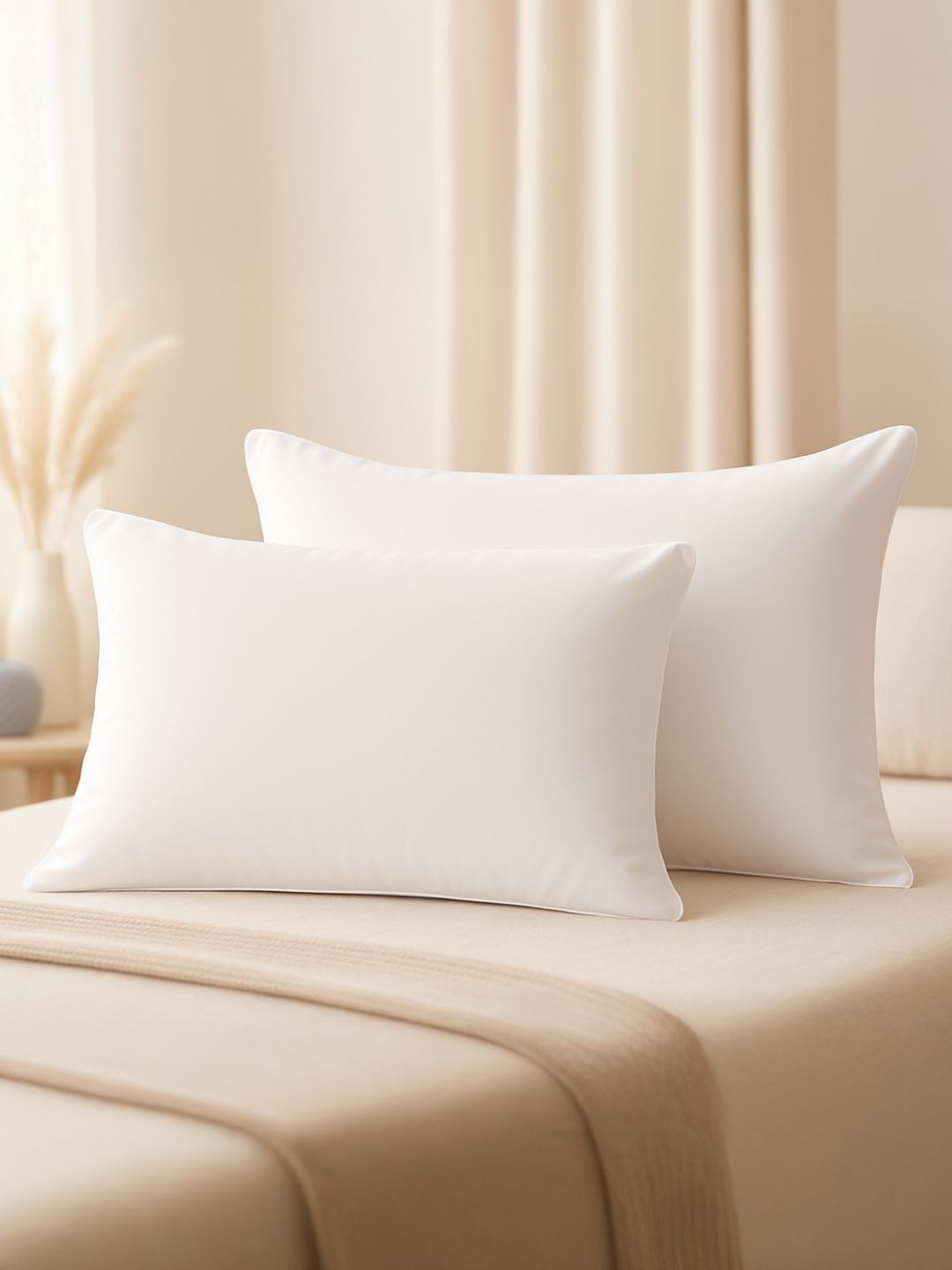 Polyester Fibre Sleeping Pillow Pack of 2 Solid-image-37