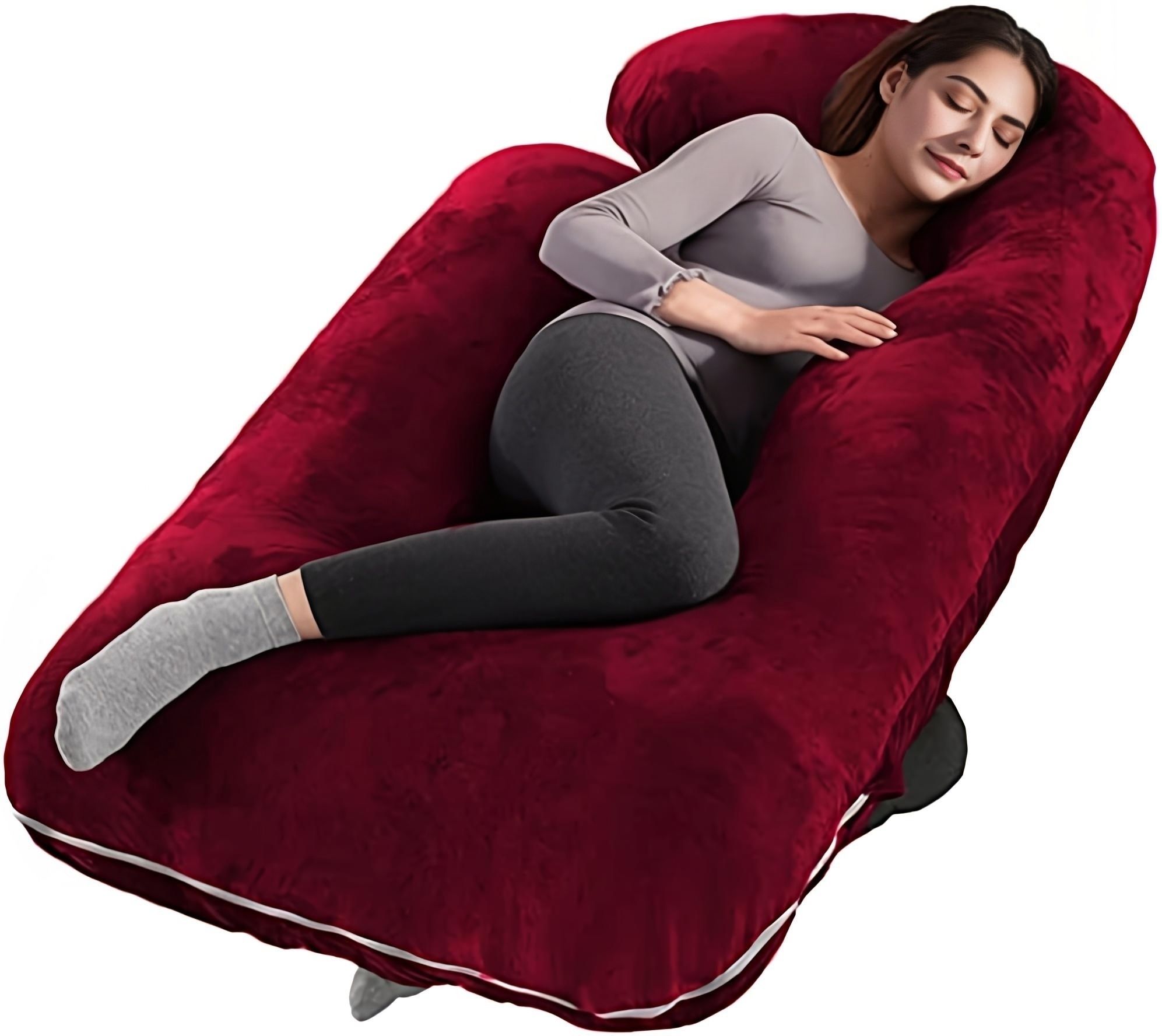 drod Polyester Fibre, Microfibre Pregnancy Pillow Pack of 1 Solid premium luxury-picture-41