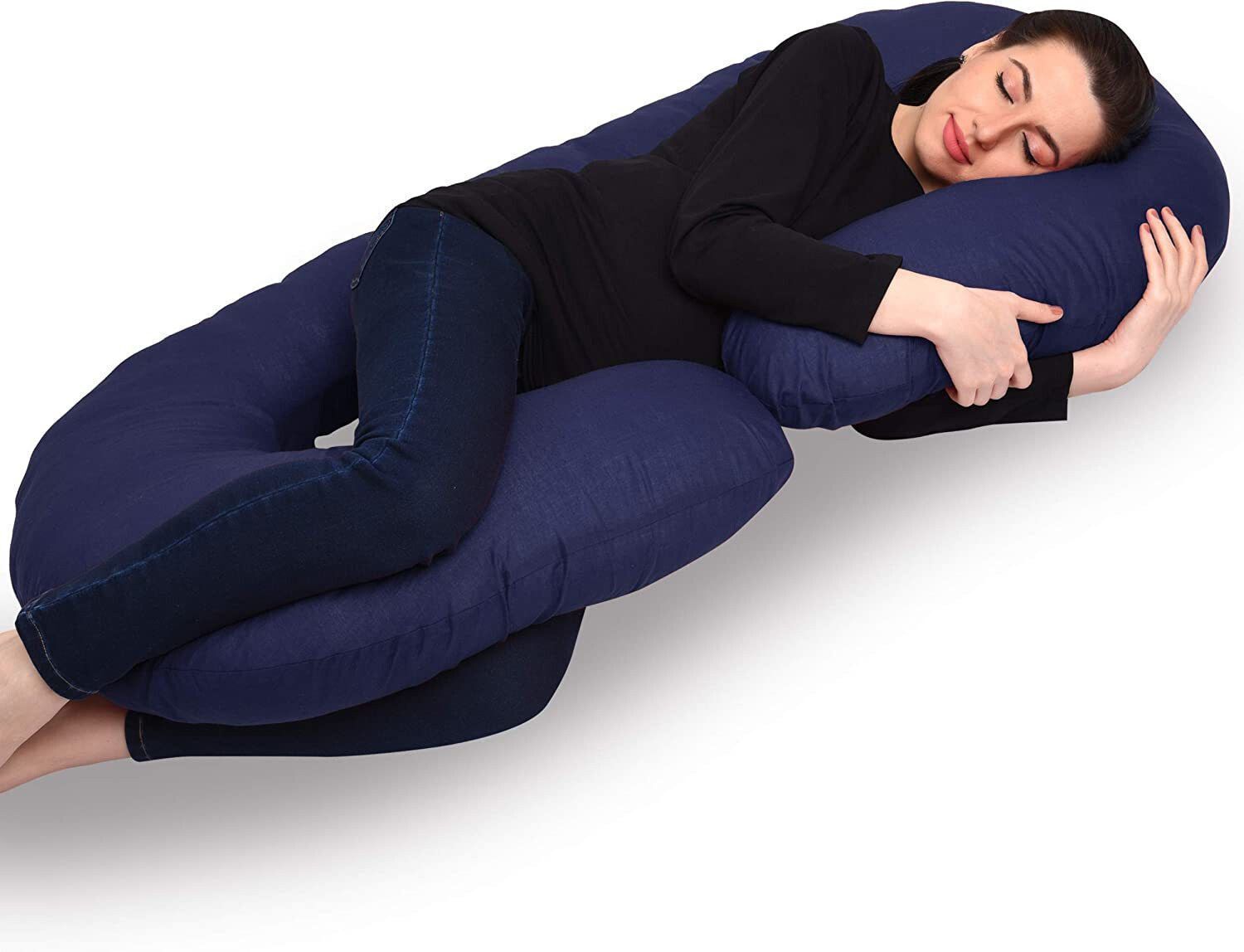 wild mint Microfibre Pregnancy Pillow Pack of 1 Solid ultra soft c shaped-picture-37