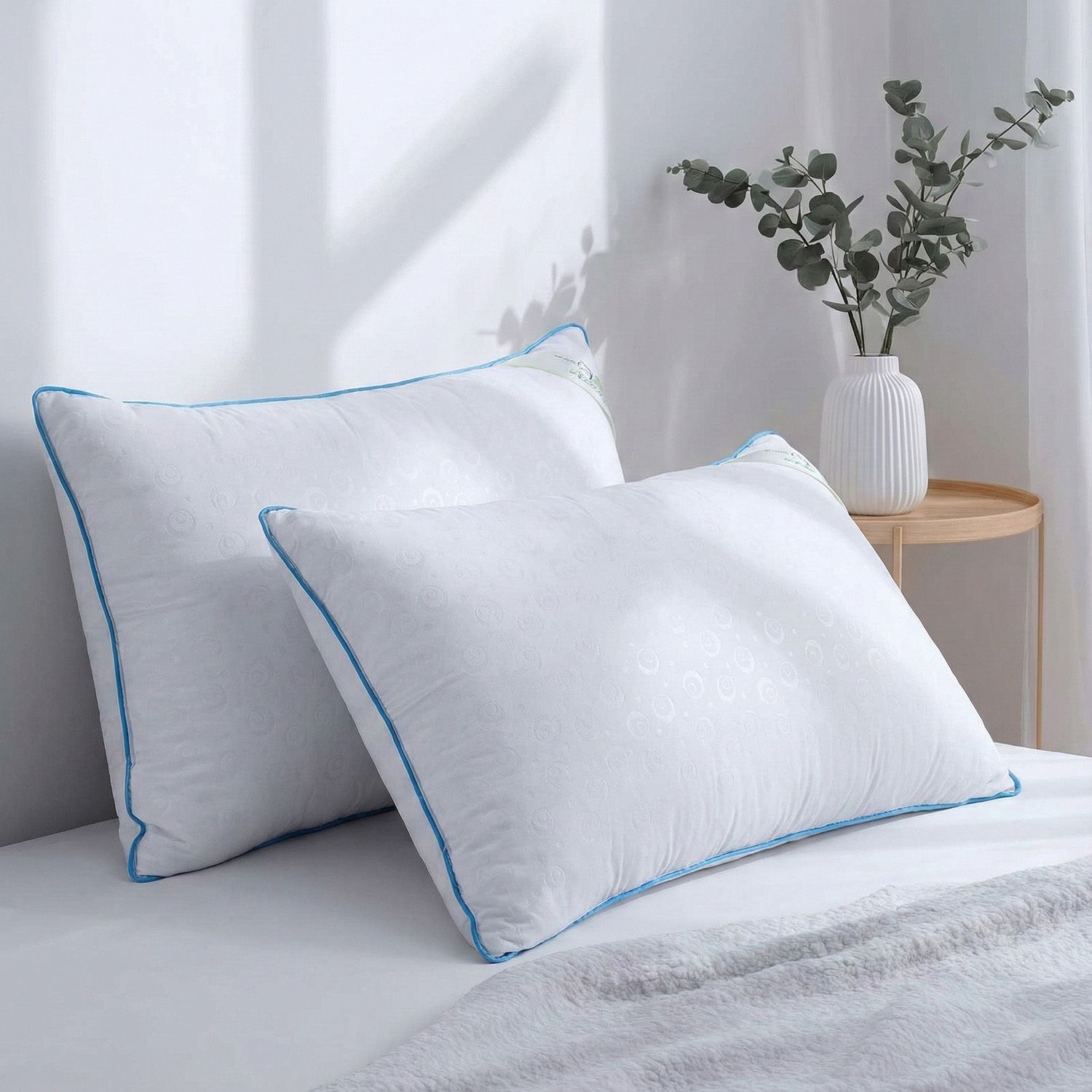ayka Microfibre Sleeping Pillow Pack of 2 Solid Soft Microfiber Pillow for Sleeping-picture-45