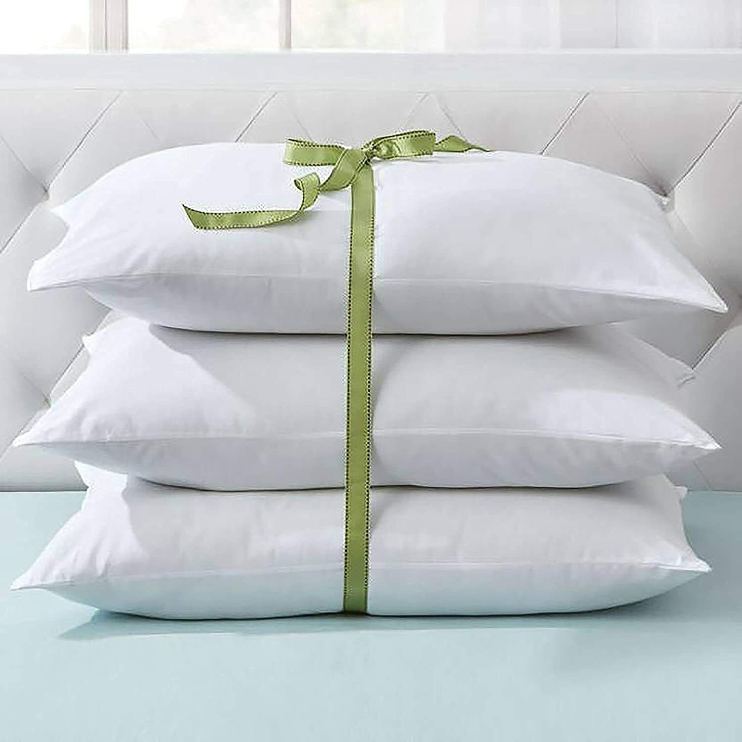 the pokhar store Cotton, Microfibre Solid Sleeping Pillow Pack of 3-picture-13