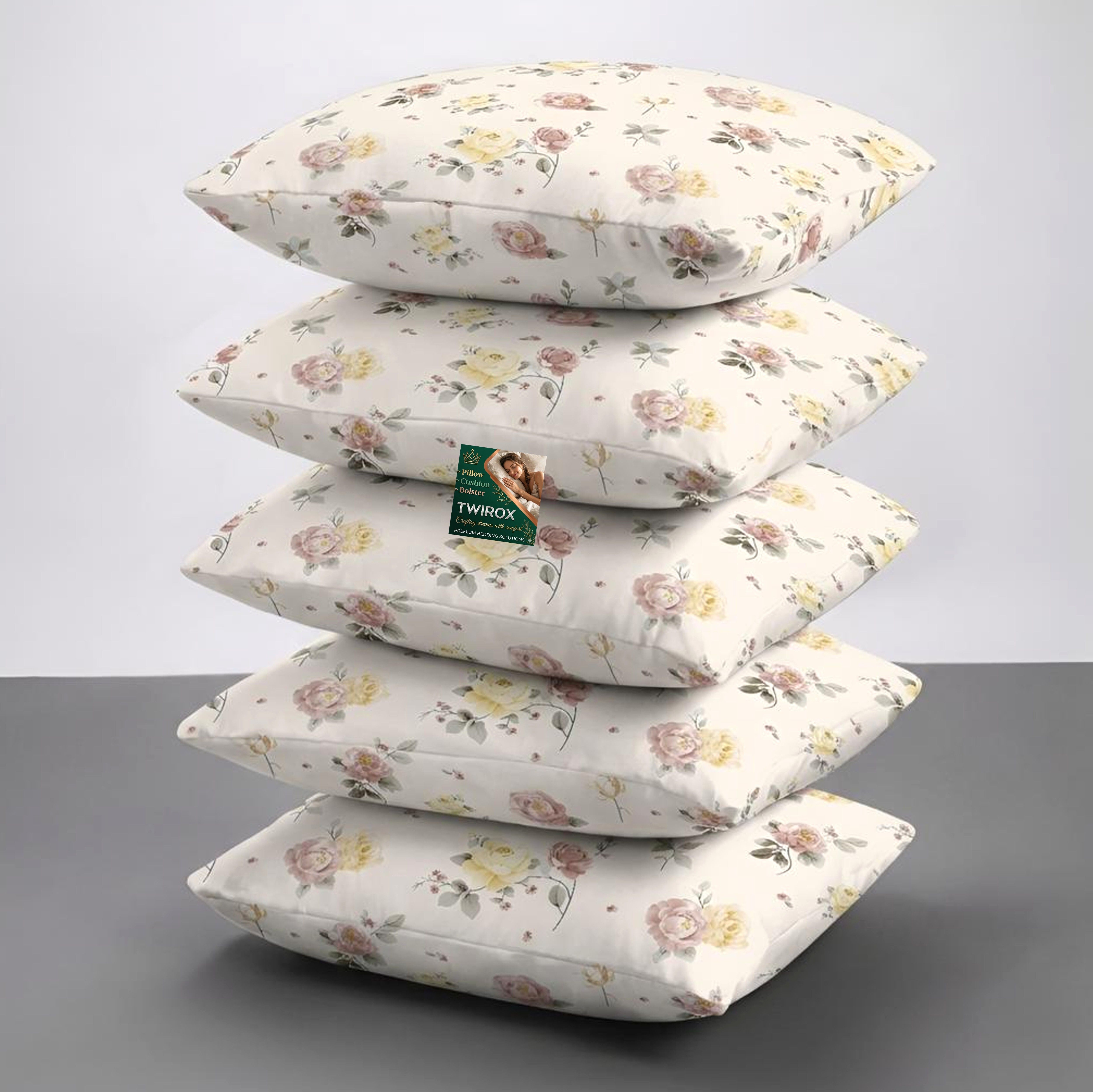 twirox Microfibre Cushion Pack of 5 Floral Premium Cushion-picture-15